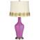 Pink Orchid Anya Table Lamp with Flower Applique Trim
