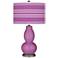 Pink Orchid Bold Stripe Double Gourd Table Lamp