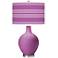 Pink Orchid - Bold Stripe Shade Ovo Table Lamp