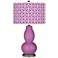 Pink Orchid Circle Rings Double Gourd Table Lamp