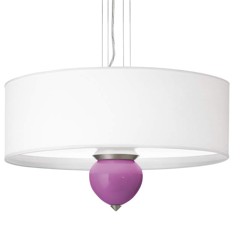 Image 1 Pink Orchid Cleo 24 inch Wide Pendant Chandelier