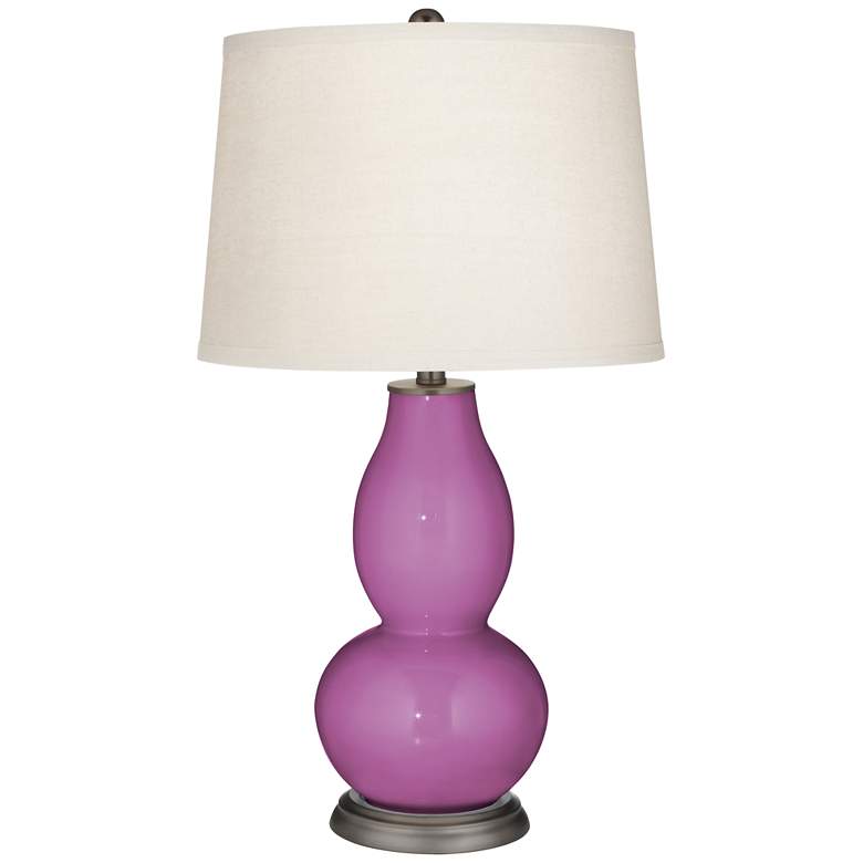 Image 1 Pink Orchid Double Gourd Table Lamp