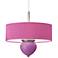 Pink Orchid Faux Silk Shade Cleo 16"W Pendant