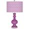 Pink Orchid Narrow Zig Zag Apothecary Table Lamp