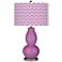 Pink Orchid Narrow Zig Zag Double Gourd Table Lamp