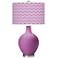 Pink Orchid - Narrow Zig Zag Shade Ovo Table Lamp
