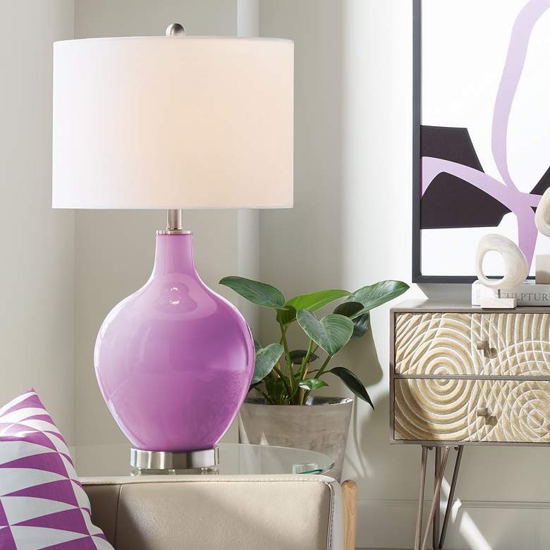 Image 1 Pink Orchid Ovo Table Lamp