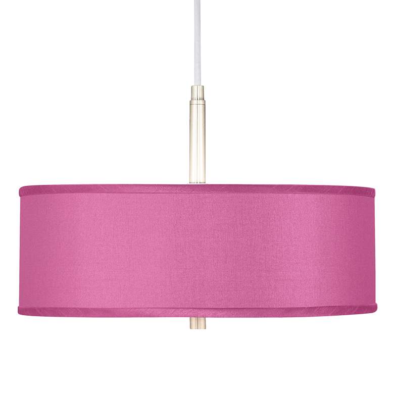 Pink Orchid Polyester 16&quot; Wide Modern Pendant Chandelier