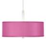 Pink Orchid Polyester 16" Wide Modern Pendant Chandelier