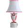Pink Owl Silk Shade Table Lamp