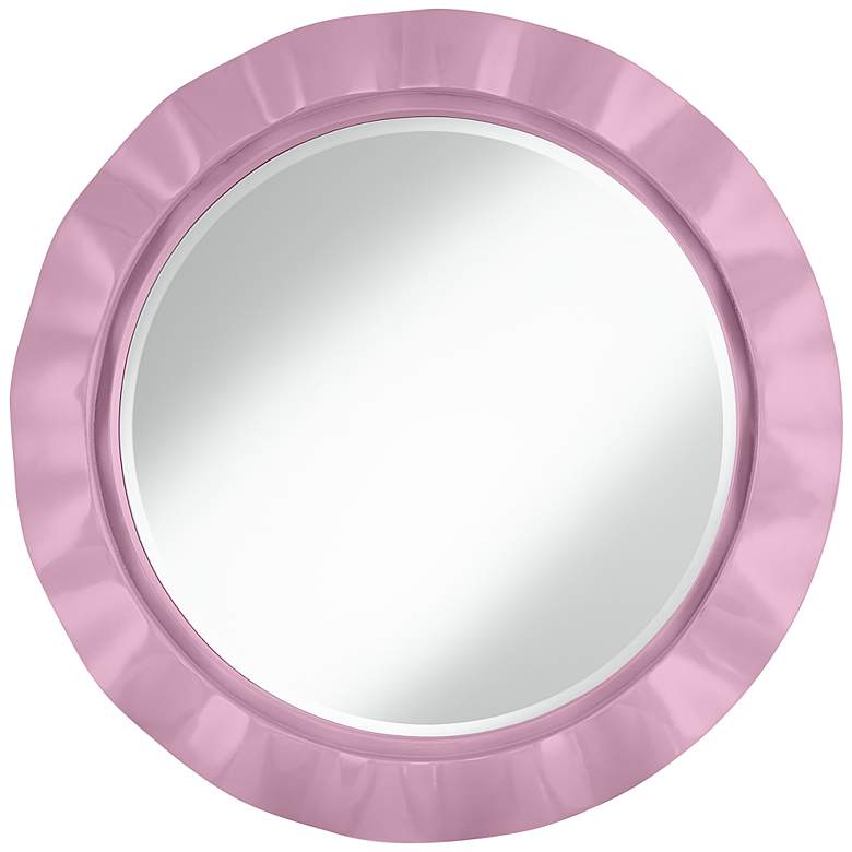 Image 1 Pink Pansy 32 inch Round Brezza Wall Mirror