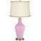 Pink Pansy Anya Table Lamp with Scroll Braid Trim
