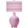 Pink Pansy Bold Stripe Ovo Table Lamp