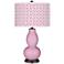 Pink Pansy Circle Rings Double Gourd Table Lamp
