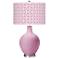 Pink Pansy Circle Rings Ovo Table Lamp
