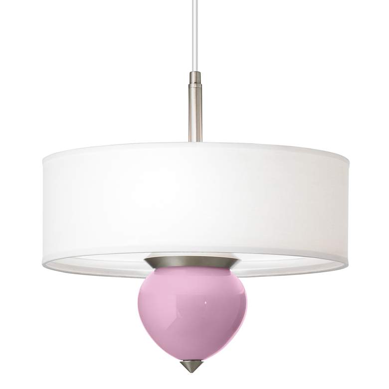Image 1 Pink Pansy Cleo 16 inch Wide Pendant Chandelier