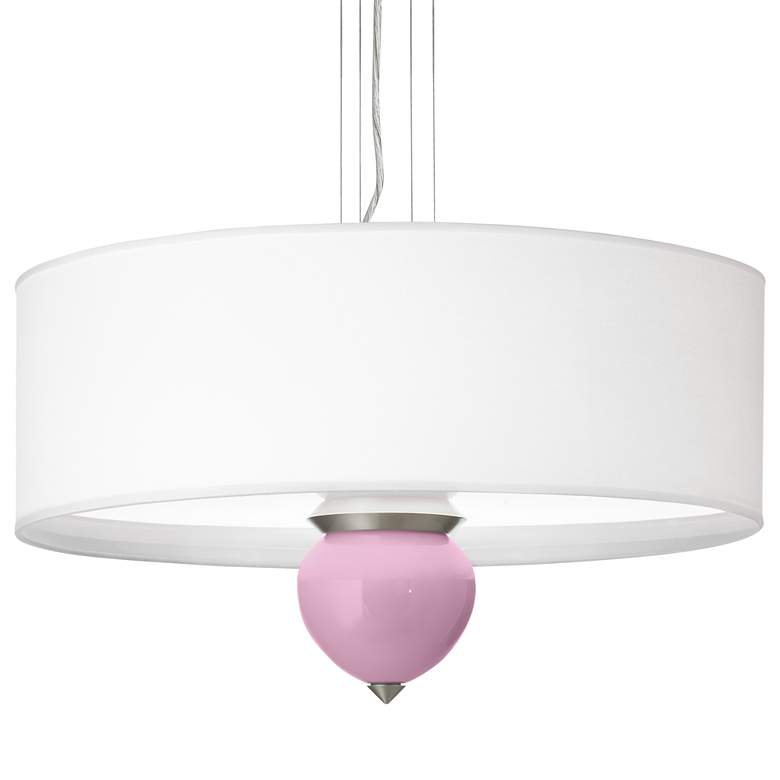 Image 1 Pink Pansy Cleo 24 inch Wide Pendant Chandelier