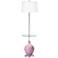 Pink Pansy Ovo Tray Table Floor Lamp