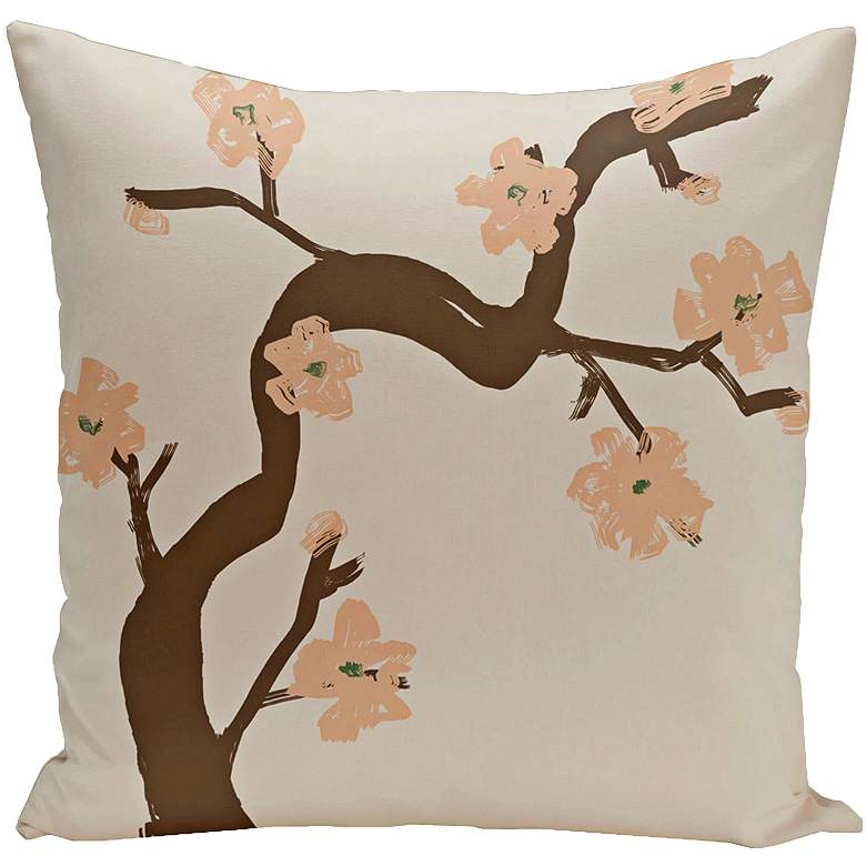 Image 1 Pink Peach Blossom 20 inch Square Decorative Pillow