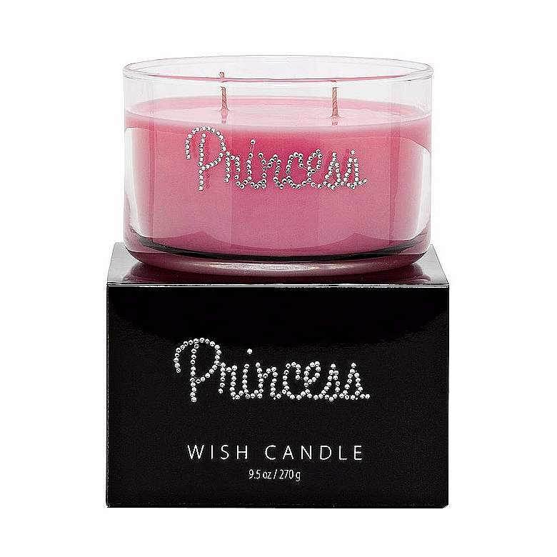 Image 1 Pink Princess Hand-Jeweled Wish Candle