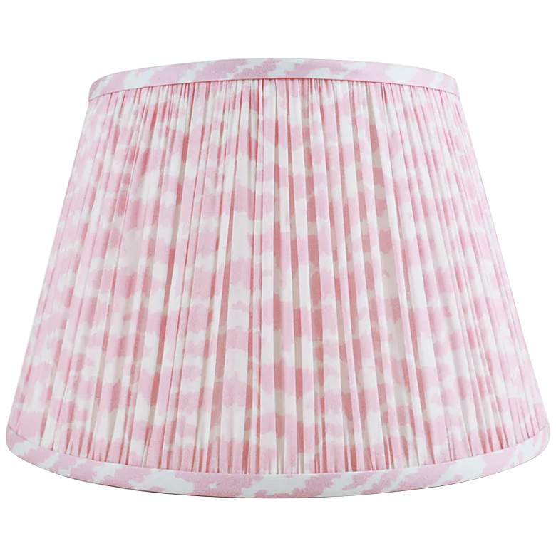 Image 1 Pink Sierra Print Pleated Empire Lamp Shade 8x12x8 (Spider)