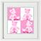 Pink Teddy Bear 15" Square Giclee Girls' Wall Art