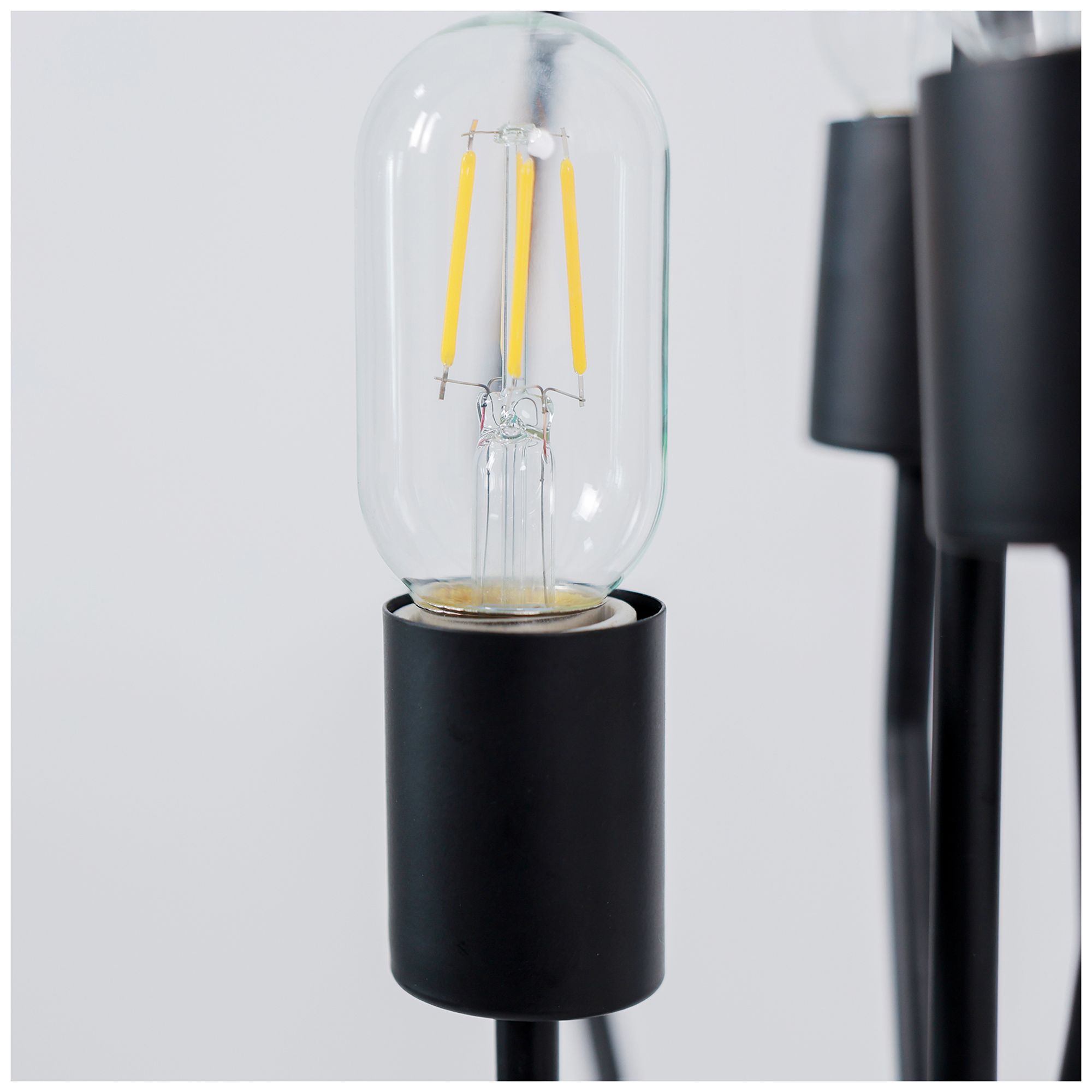 Thumbnail4 of Pinlit 18.1" Wide Black 4-Light Lantern Pendant Light more views