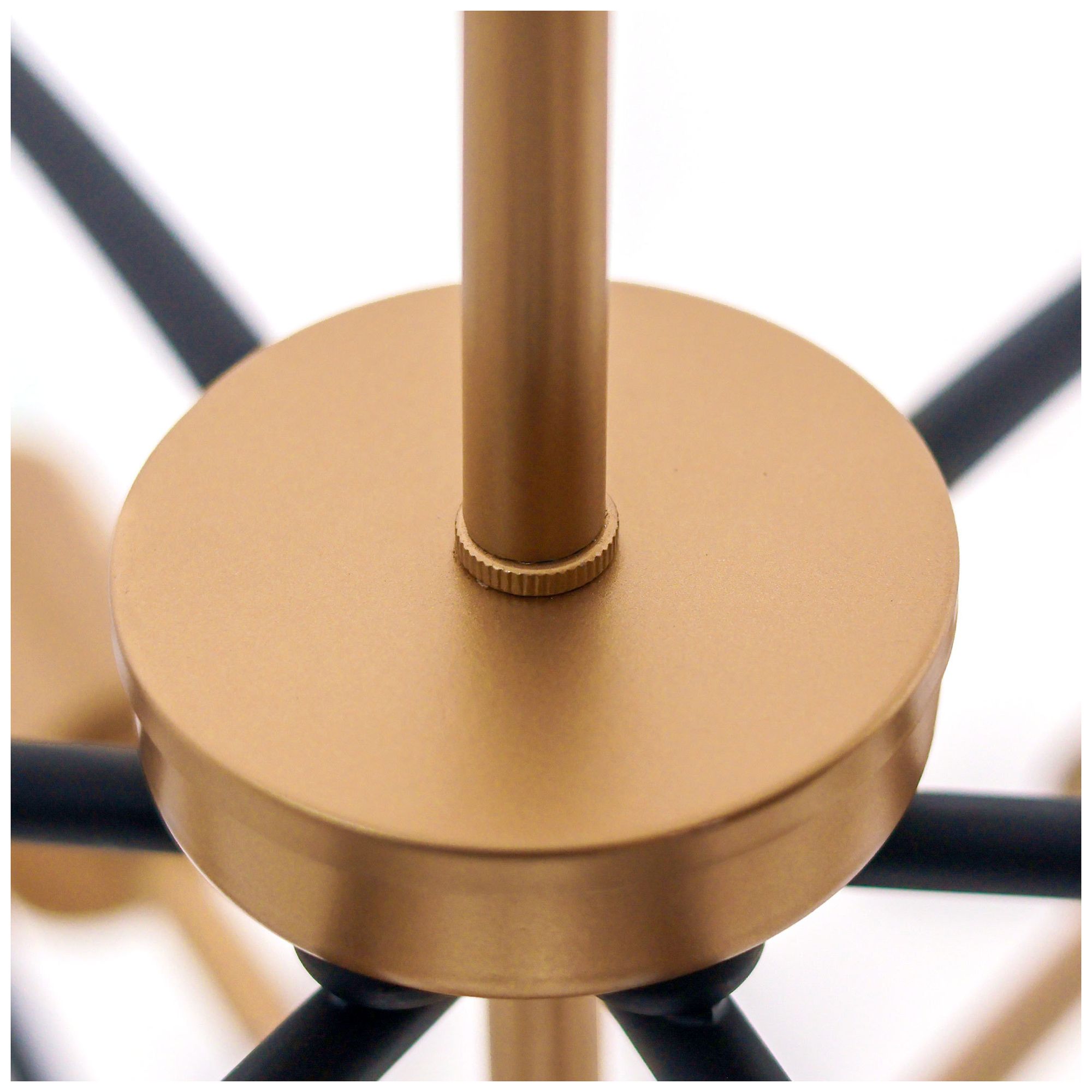 Image 5 Pinlit 31.5" Wide Black Gold 4-Light Lantern Chandelier more views