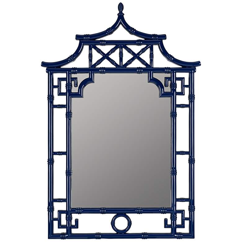 Image 2 Pinlo Cobalt Blue 28" x 42" Pagoda Wall Mirror