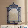 1_Pinlo Cobalt Blue 28" x 42" Pagoda Wall Mirror