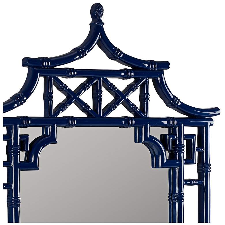 Image 3 Pinlo Cobalt Blue 28 inch x 42 inch Pagoda Wall Mirror more views