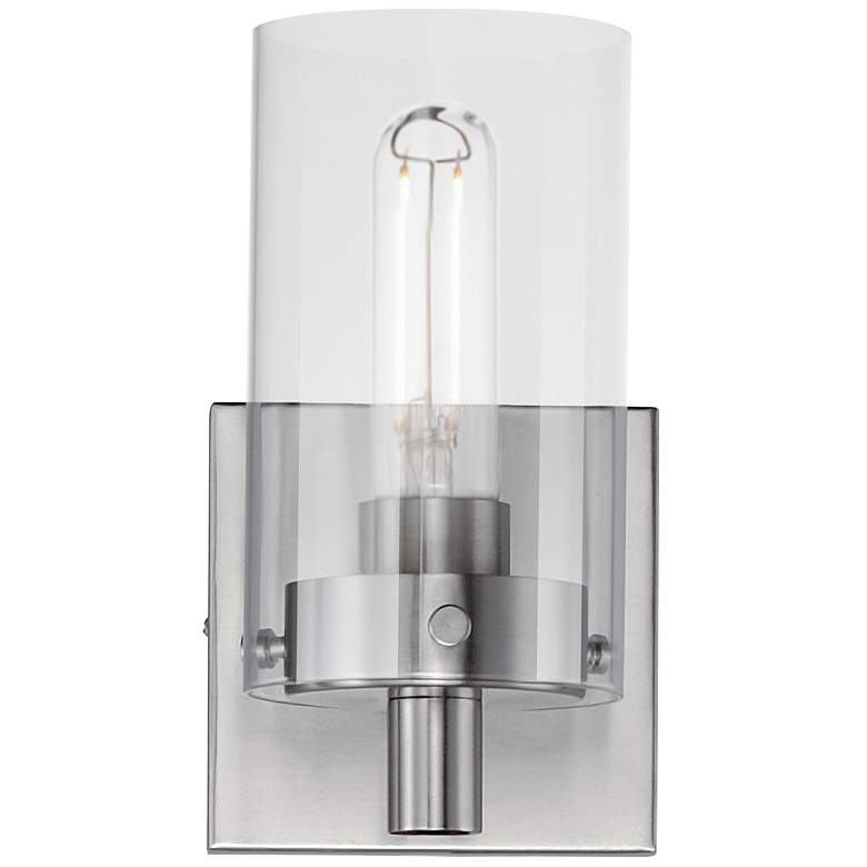 Image 1 Pinn 1-Light Sconce - Satin Nickel