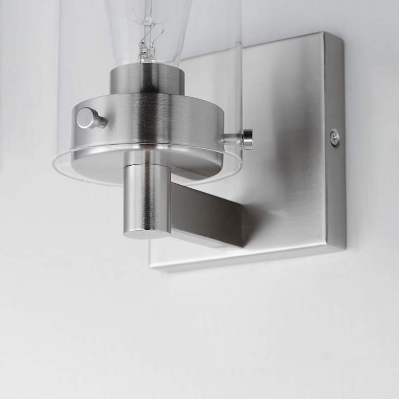 Image 2 Pinn 1-Light Sconce - Satin Nickel more views