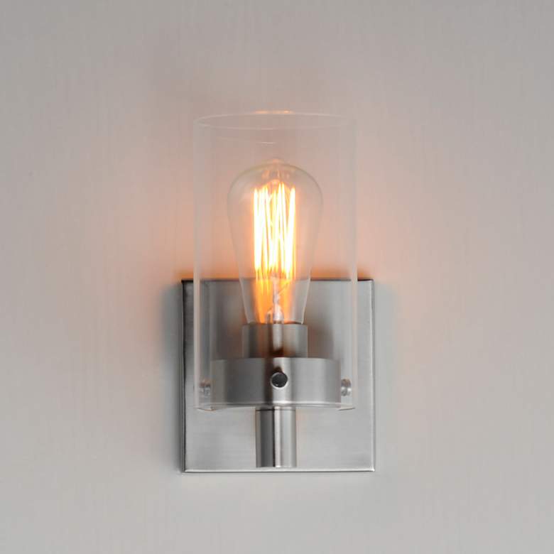 Image 4 Pinn 1-Light Sconce - Satin Nickel more views