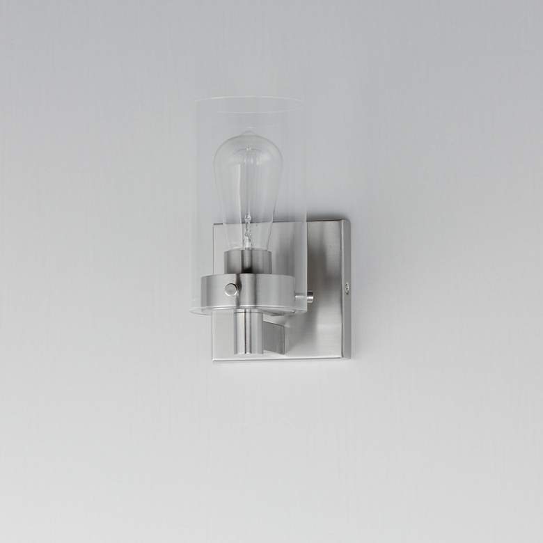 Image 5 Pinn 1-Light Sconce - Satin Nickel more views