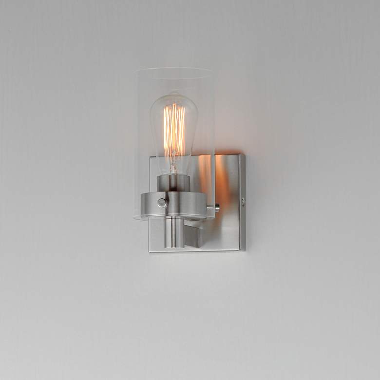 Image 6 Pinn 1-Light Sconce - Satin Nickel more views
