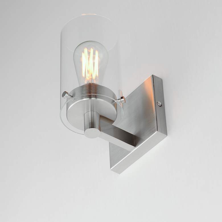 Image 7 Pinn 1-Light Sconce - Satin Nickel more views