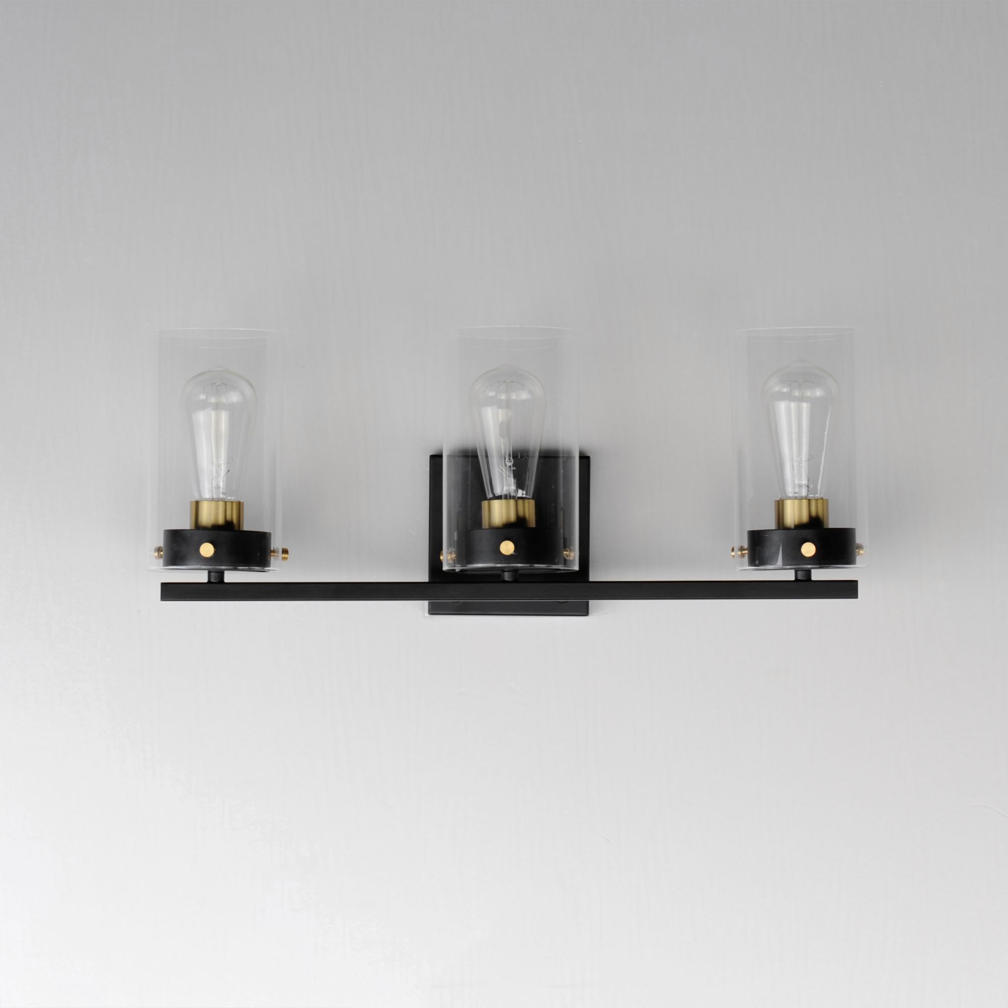 Image 2 Pinn 3-Light Bath Vanity - Black / Satin Brass more views