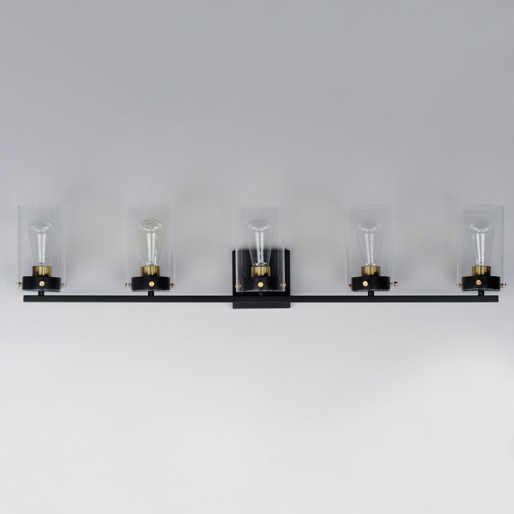 Image 2 Pinn 5-Light Bath Vanity - Black / Satin Brass more views