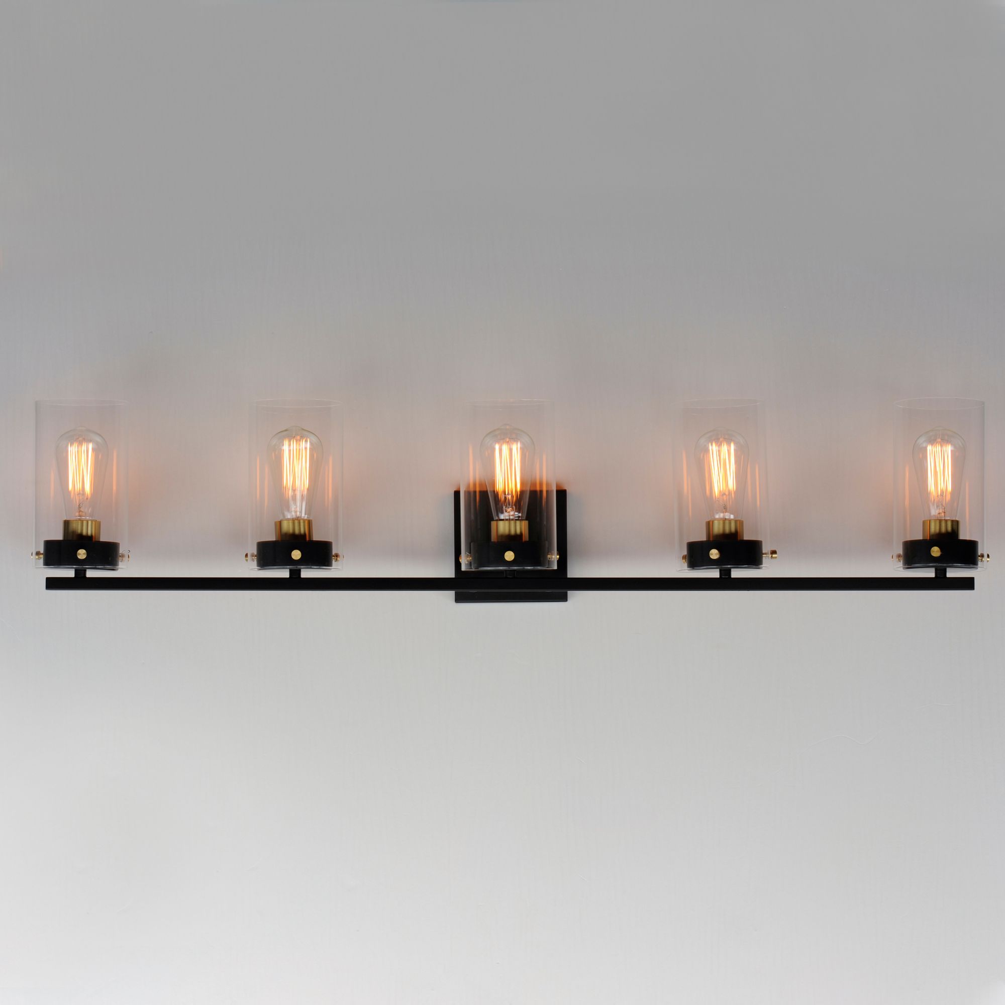 Image 3 Pinn 5-Light Bath Vanity - Black / Satin Brass more views