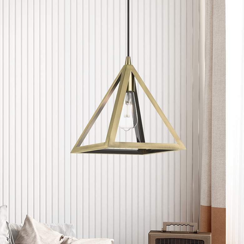 Image 1 Pinnacle 1 Light Antique Brass Pendant