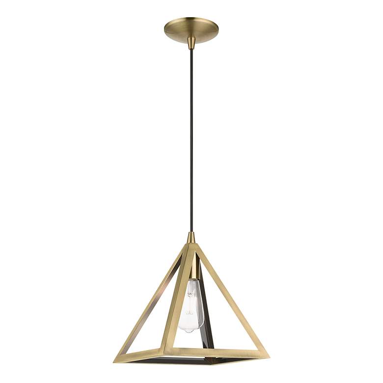 Image 3 Pinnacle 1 Light Antique Brass Pendant more views