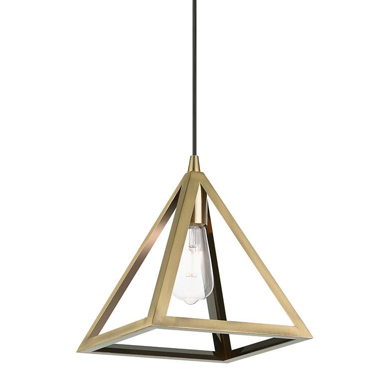 Image 4 Pinnacle 1 Light Antique Brass Pendant more views