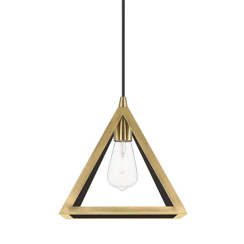 Image 5 Pinnacle 1 Light Antique Brass Pendant more views