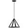 Pinnacle 1 Light Black with Brushed Nickel Accents Pendant