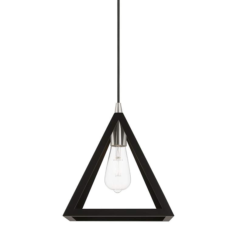 Image 5 Pinnacle 1 Light Black with Brushed Nickel Accents Pendant more views