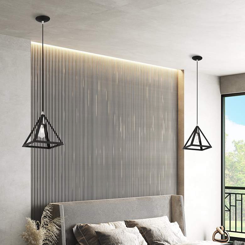 Image 7 Pinnacle 1 Light Black with Brushed Nickel Accents Pendant more views