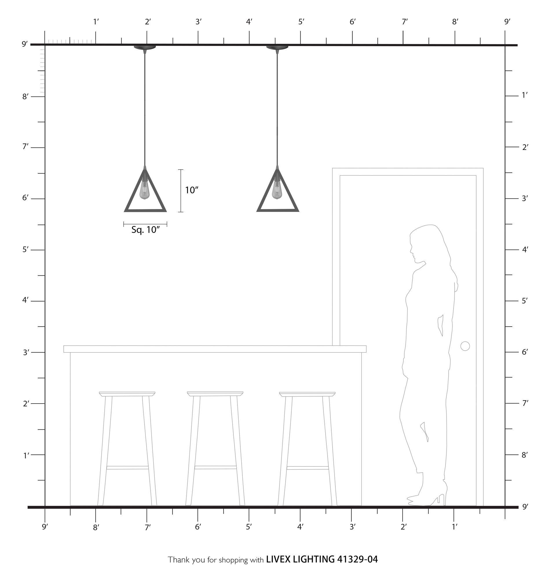 Pinnacle 1 Light Black with Brushed Nickel Accents Pendant