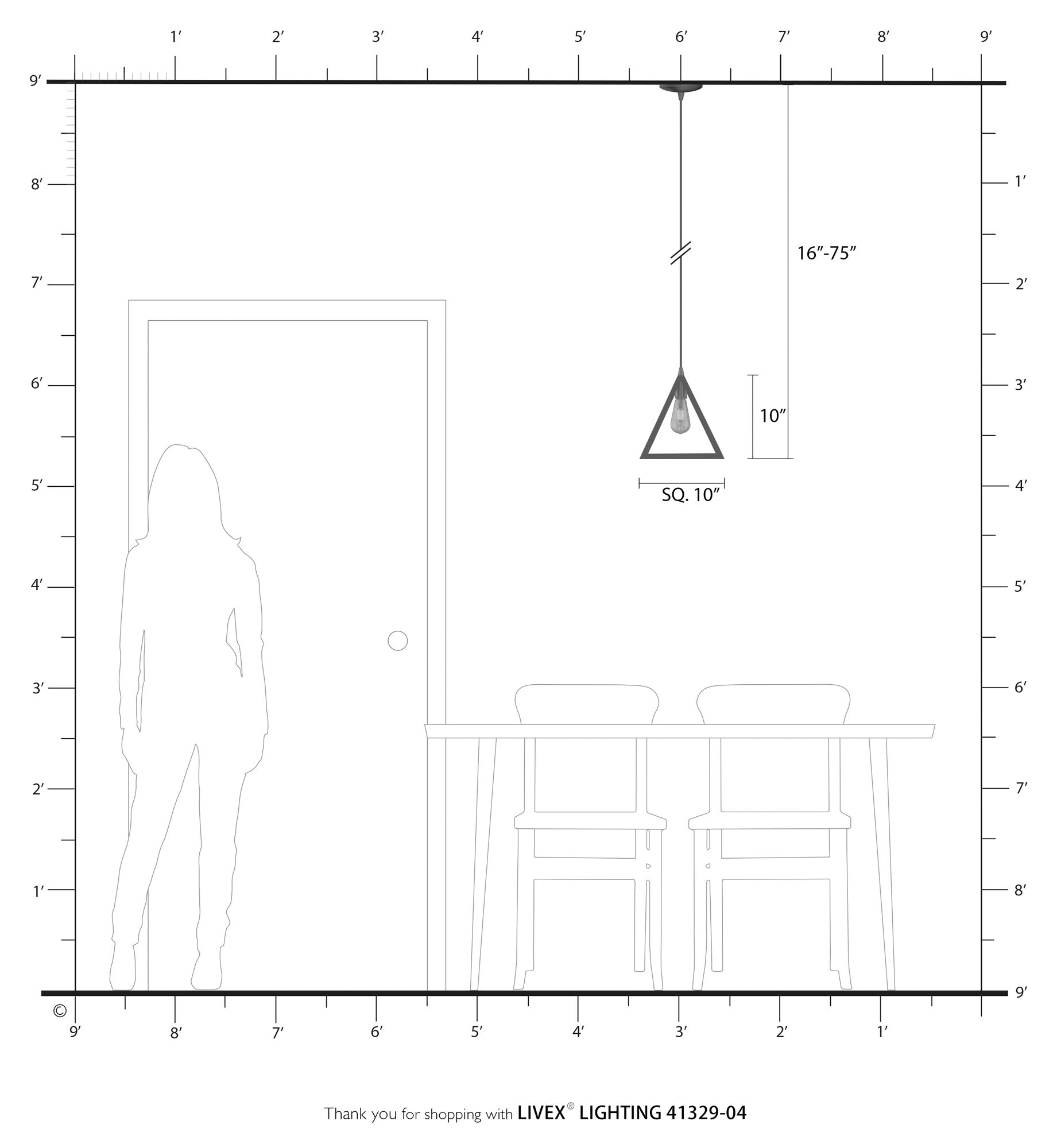 Pinnacle 1 Light Black with Brushed Nickel Accents Pendant