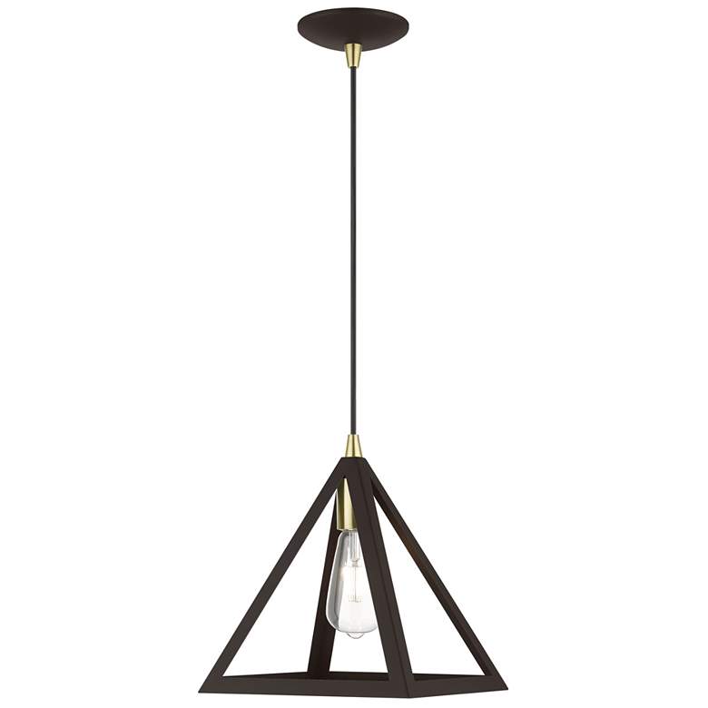 Image 1 Pinnacle 1 Light Bronze with Antique Brass Accents Pendant